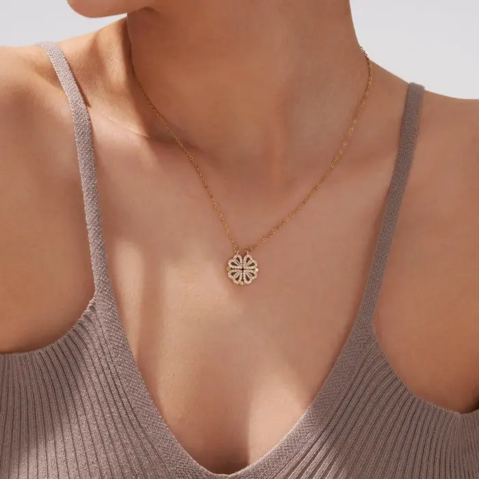 Clover Hearts Necklace - Image 6